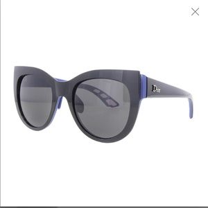 CHRISTIAN DIOR DECALE1 BQ9Y1 NERO BLU SUNGLASSES NEW with BOX